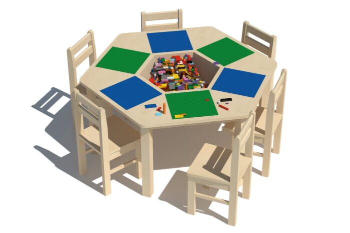 lastelaud LEGO lauajalgadega